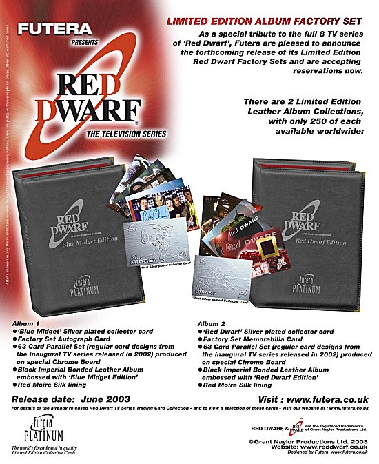 Red Dwarf Limited Edition Factory Set Information Sheet [large]