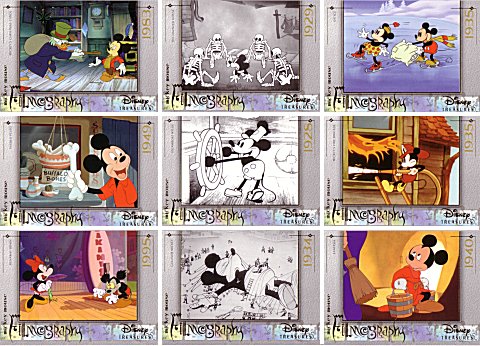 Entertainment Memorabilia WALT DISNEY TREASURES 45 FILMOGRAPHY CARD SET MICKEY MOUSE SERIES 1 UPPER DECK Postcards & Collector Cards